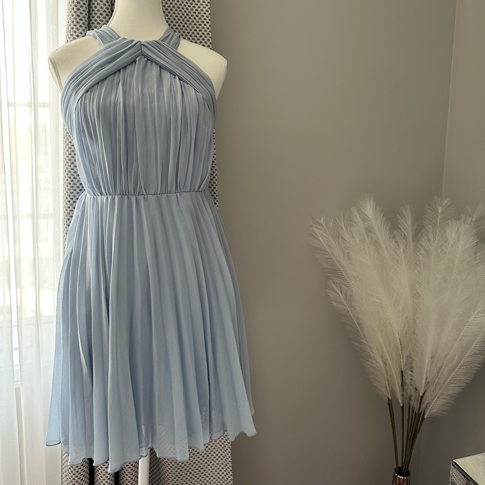 ASOS Cross-back Mini Dress (NEW) - Light blue
